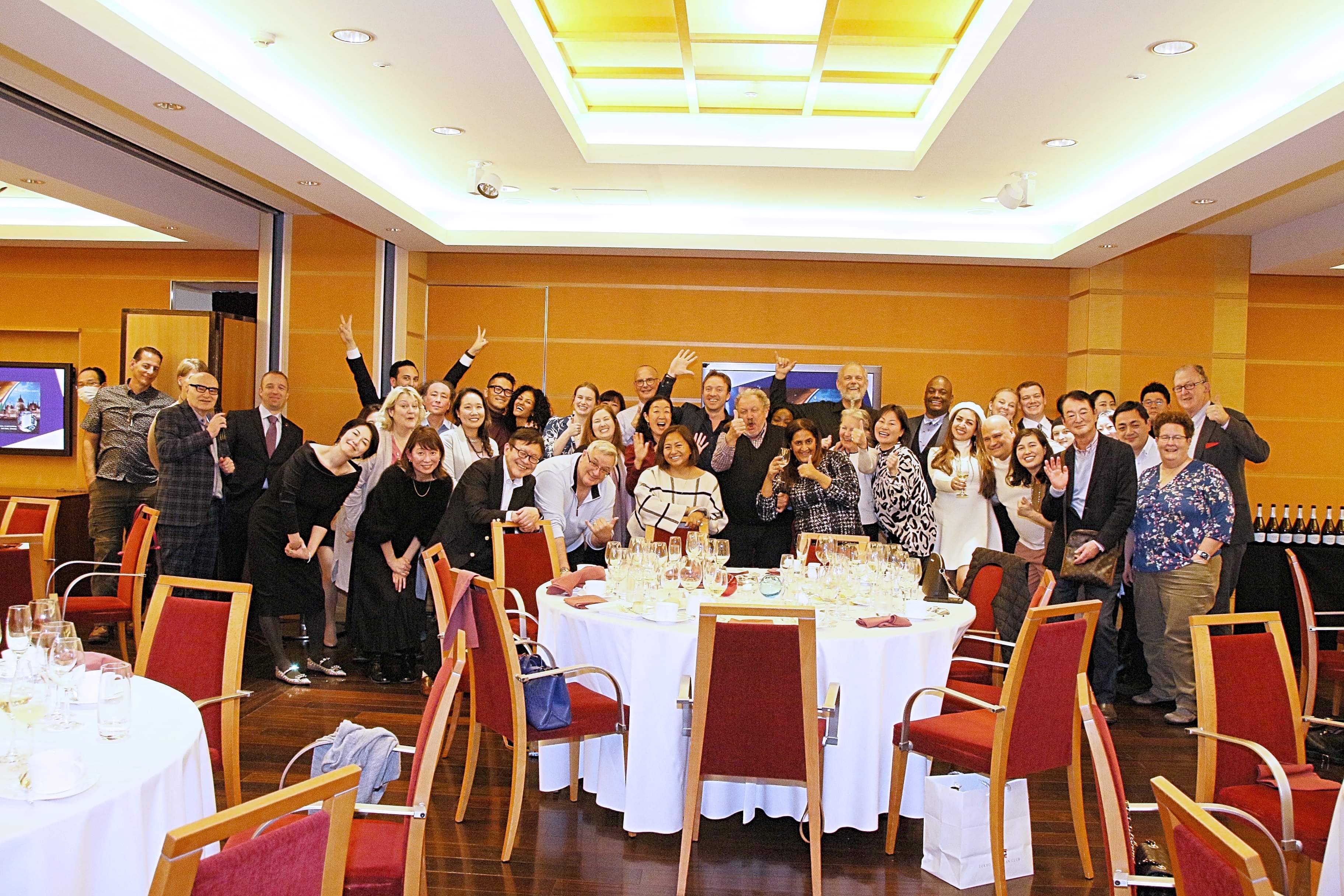 Tokyo Wine Events group gathered at a wine tasting event